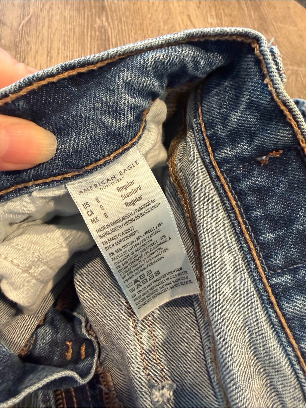 Studded Side Seam American Eagle Stovepipe Jeans - Picture 4 of 5
